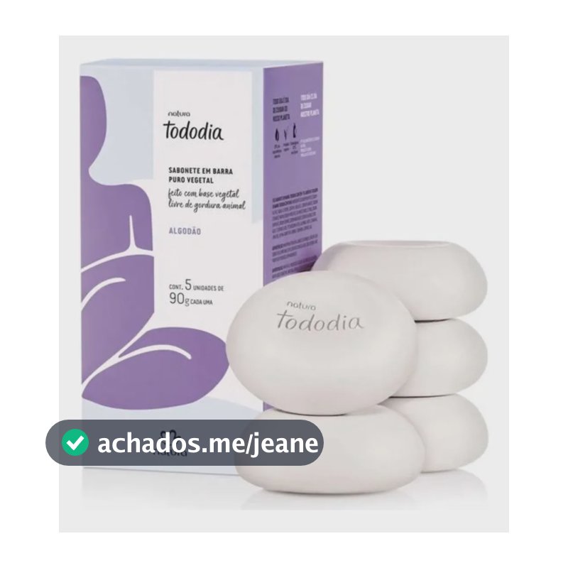 Sabonete Em Barra Algodão 5x90g - Natura