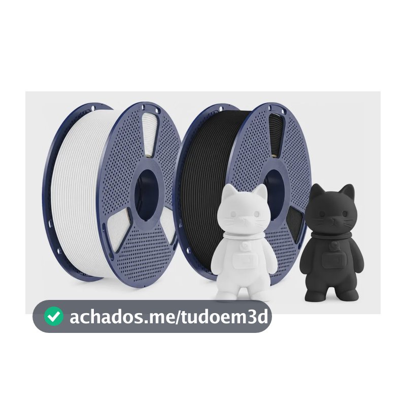 Filamento Sunlu Pla Mate 500g-2pack 1.75mm Para Impressora Preto E Branco
