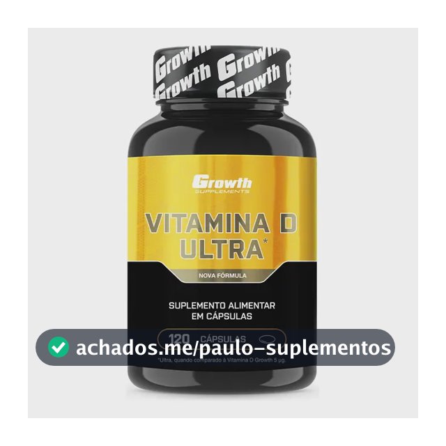 Vitamina D Ultra 2000ui 120 Caps Growth Supplements Sem Sabor
