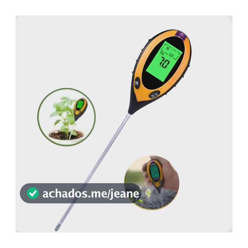Medidor Digital Ph Solo Temperatura Plantas Terra Umidade