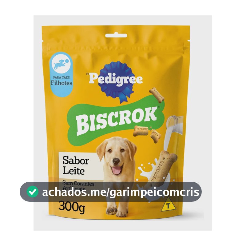 Biscoito Pedigree Biscrok Para Cães Filhotes 300g
