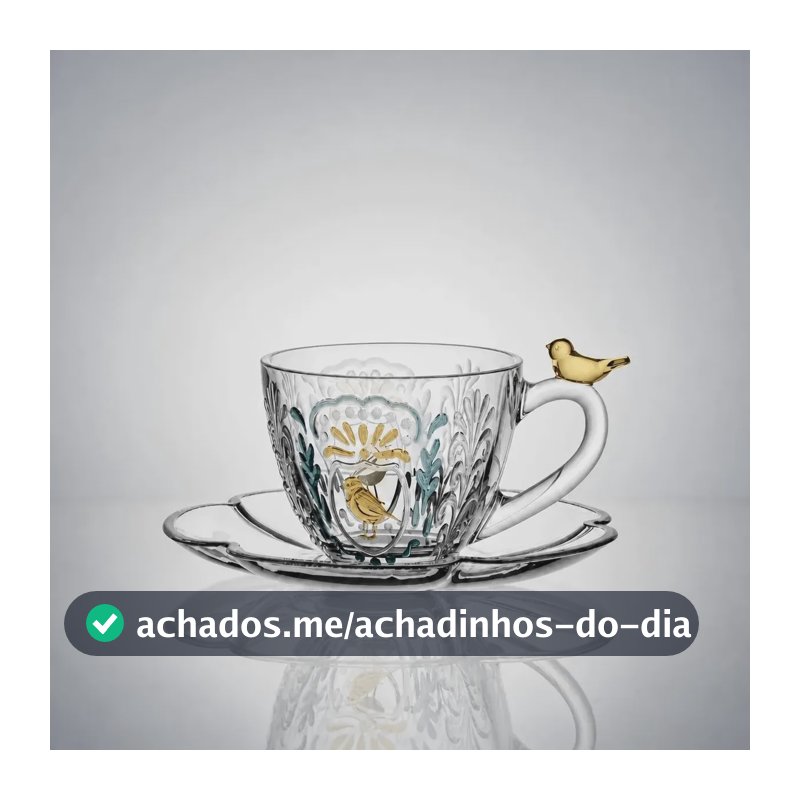 Jogo 8 Peças Café Canary Cristal 105ml Amarelo -l Hermitage