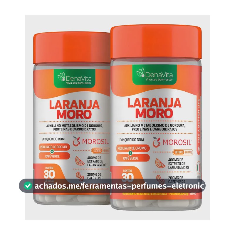 Kit 2x Laranja Moro Morosil Cromo Café Verde - Denavita Extrato De Laranja Moro - Denavita