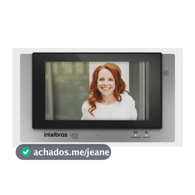 Modulo Interno Wifi Allo Wt7 Intelbras Display Touch Screen Cor Preto/Cinza Escuro Bivolt
