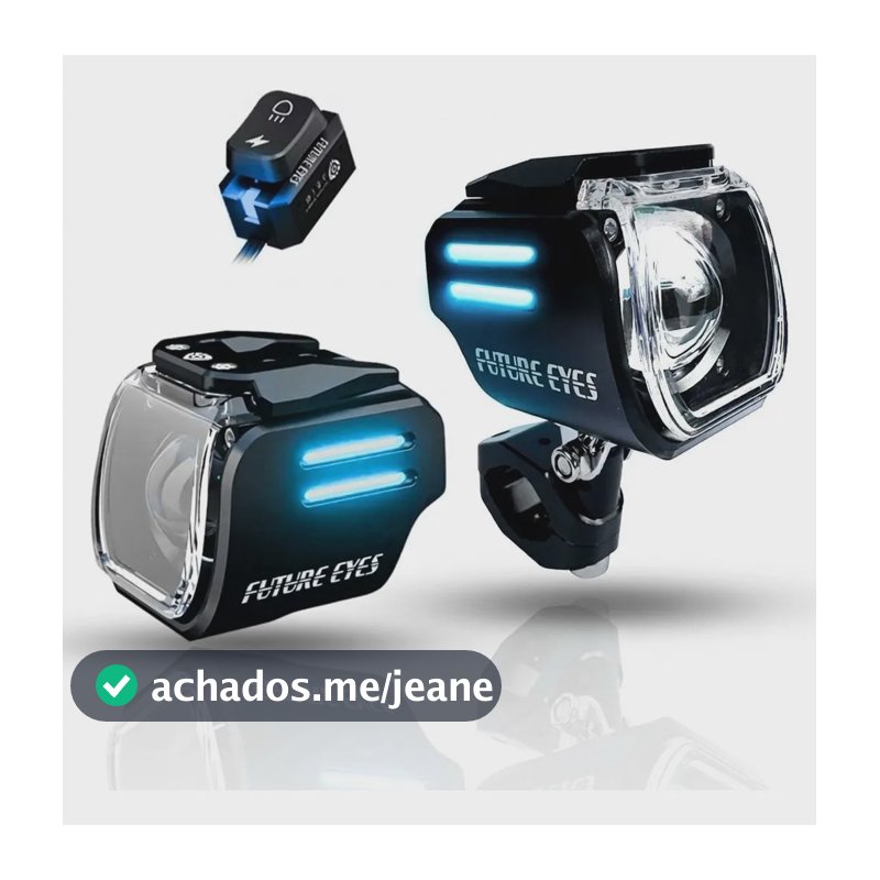 Par Farol Neblina Moto Led Auxiliar 6000 Lumens Ip67 Bigtrai Ambos Lados Ambos Lados Drl Azul