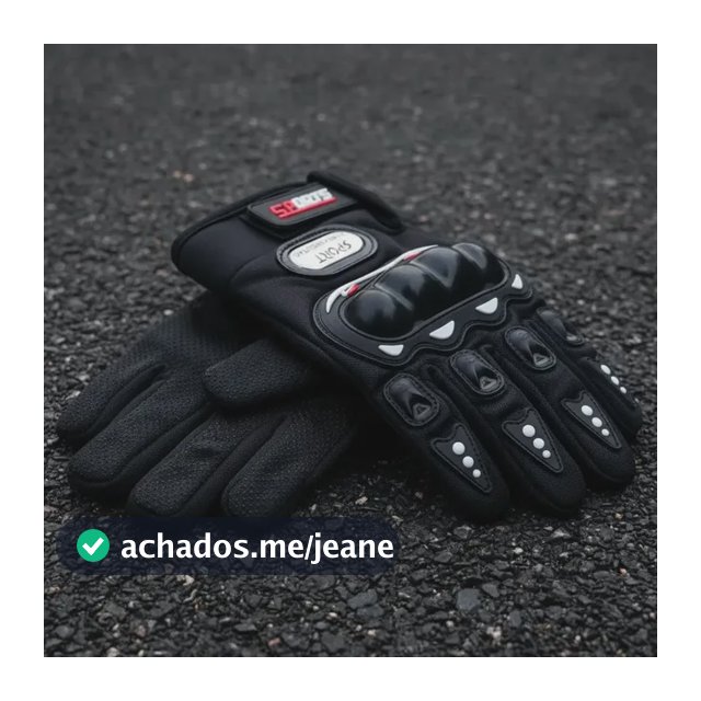 Par Luva Proteção Motoqueiro Motociclista Impermeável Moto Preto Único