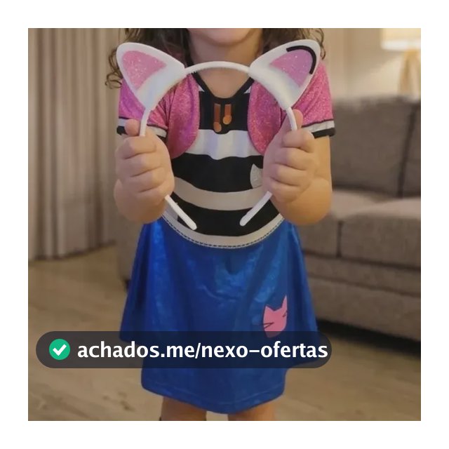 Vestido Infantil A Casa Mágica Da Gabby Gabi + Tiara Gatinho