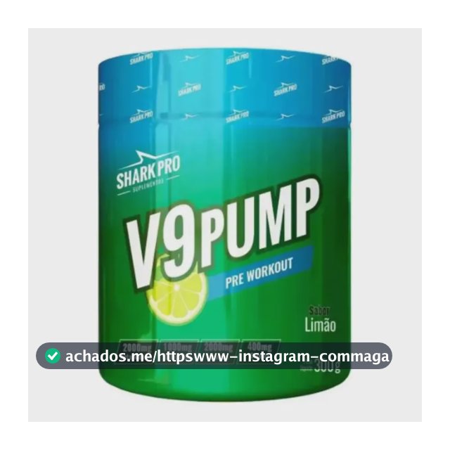 Pre Treino V9 Pump 300g Refrigerante Limao - Shark Pro Limão