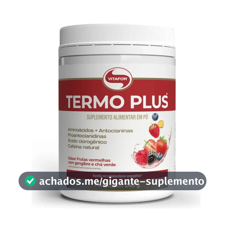 Suplemento Alimentar Termoplus Frutas Vermelhas Com Gengibre e Chá Verde 240g Vitafor