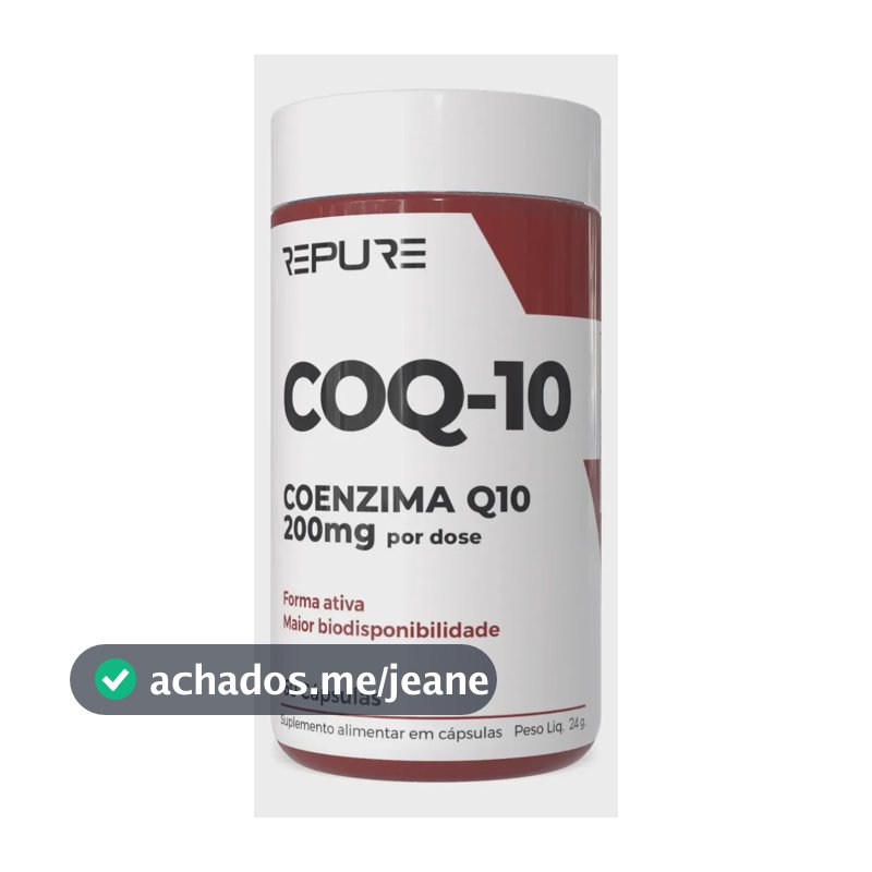 Coenzima Q10 200mg 100% Pura Alta Absorção Coq 10 60 Cápsulas