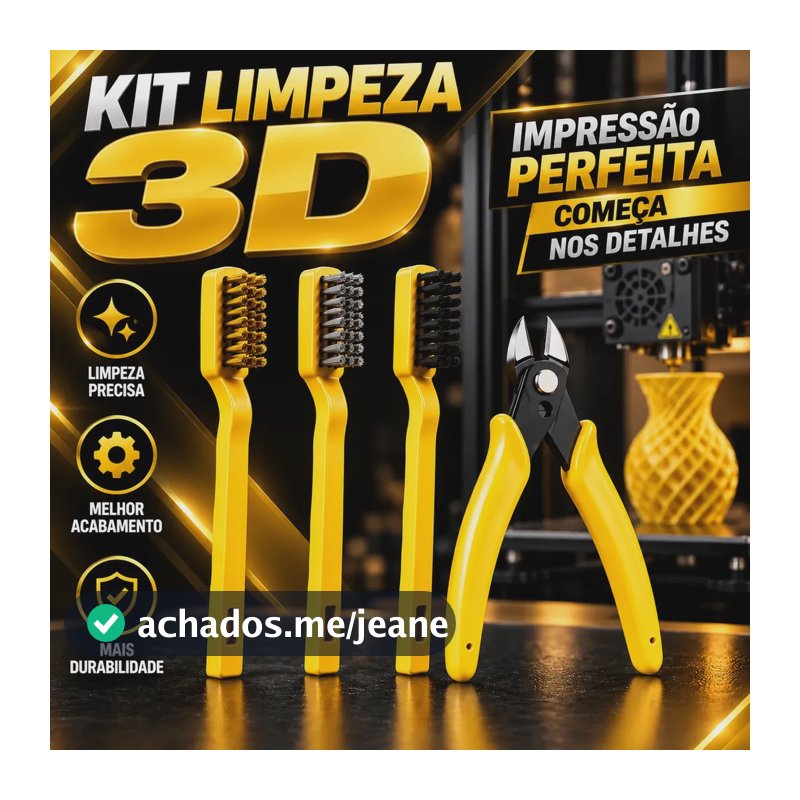 Kit Acabamento Fino Impressão 3d  Alicate Escovas 4 Peças