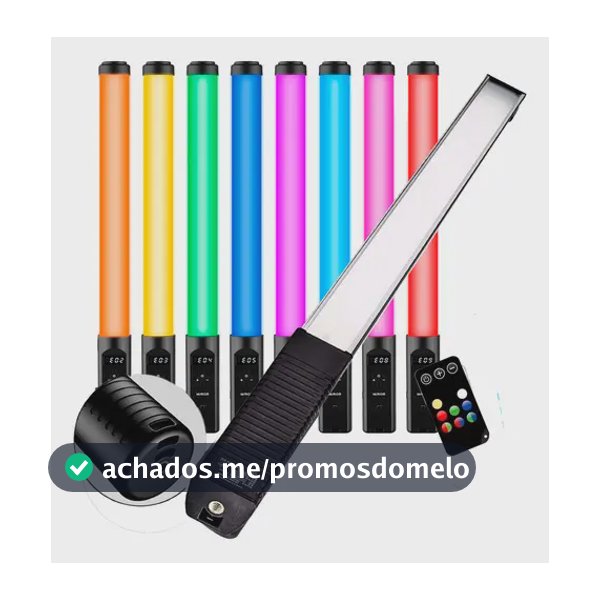 Bastão Led Rgb Luxceo Q508 Profissional Com Controle Remoto Cor da estrutura Preto