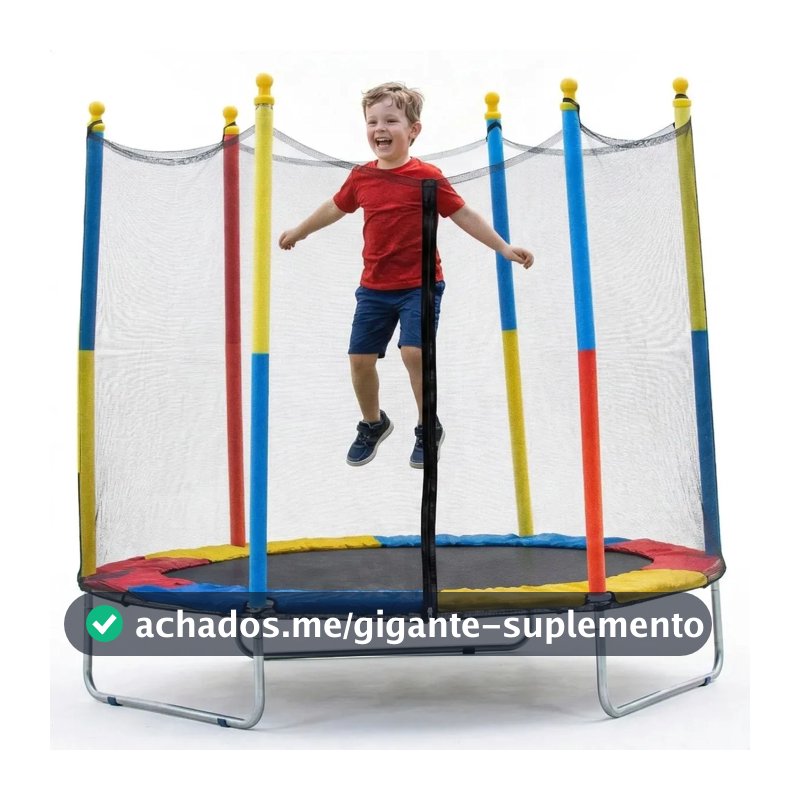 Cama Elástica Infantil Pula Pula 1,8m Trampolim Com Zíper