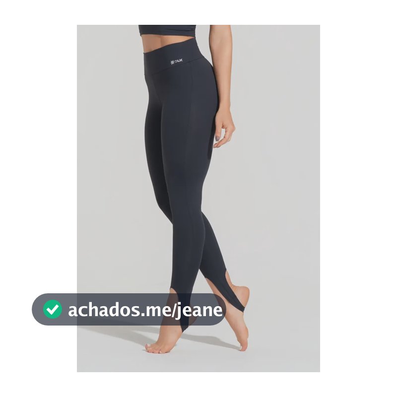 Legging Fitness Feminina Com Pézinho Básica Dlk Preto G