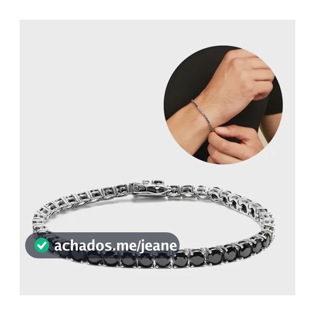 Pulseira Riviera Masculina Cravejada Em Zircônias Joia Luxo