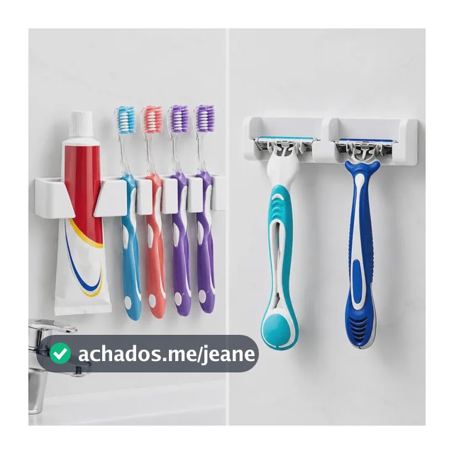 Organizador Banheiro Porta Escova De Dente E Suporte Lâmina