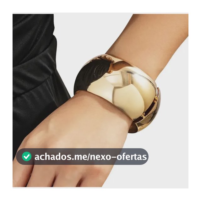 Bracelete Feminino Pulseira Grossa Moda Blogueiras Dourado 28 Cm 30 Cm