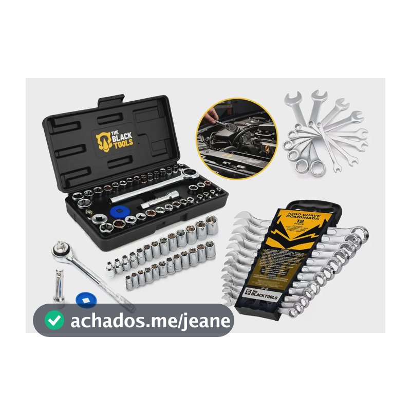 Kit Soquetes Catraca 40 Peças Com 12 Chaves Combinadas Vermelho/preto/cromado