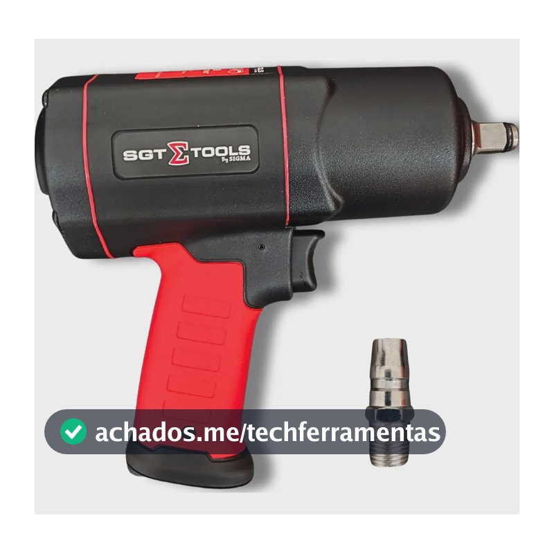 Chave De Impacto 1/2 Torque Extremo 200 Kgf.m Sigma Sgt-0539 Vermelho