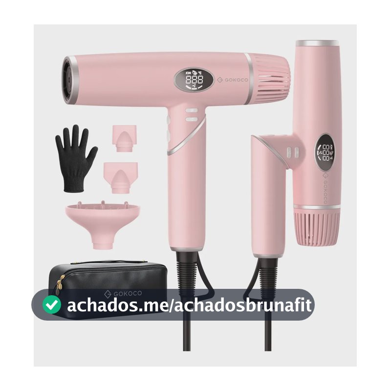 Secador de cabelo Gokoco GD045 rosa