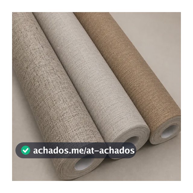 Papel De Parede Linho Texturizado Lavável Autocolante 10m Linho