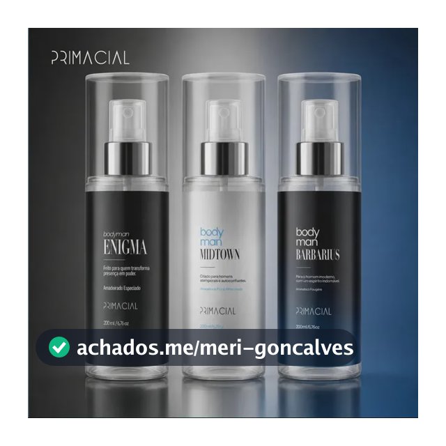 Kit Body Splash Masculino Barbarius + Enigma + Midtown 200ml