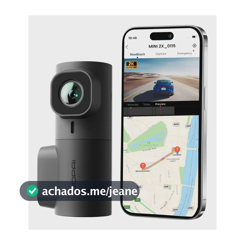 Ddpai Mini 2x Câmera Veicular 1440p 2k Qhd Visão Noturna