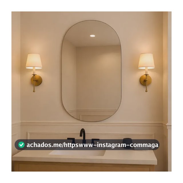 Espelho Vildrex Veneza 70x50cm Moderno Suporte Banheiro Suporte
