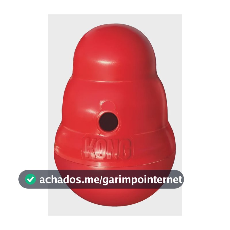 Brinquedo João Bobo Kong Wobber Grande Para Cachorro Vermelho