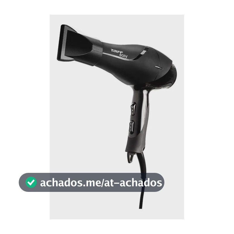 Secador De Cabelos Motor Ac Profissional Easy 1700w Taiff Preto