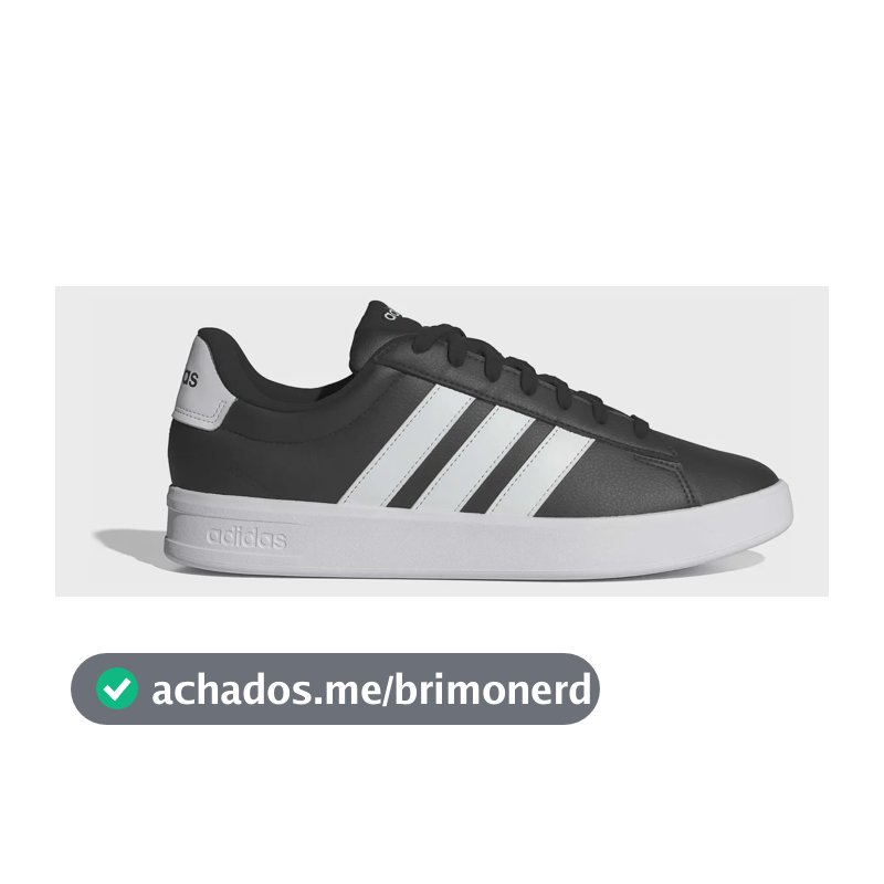 Tênis Masculino Grand Court 3.0 adidas Cblack/ftwwht/ftwwht Liso 40 Br