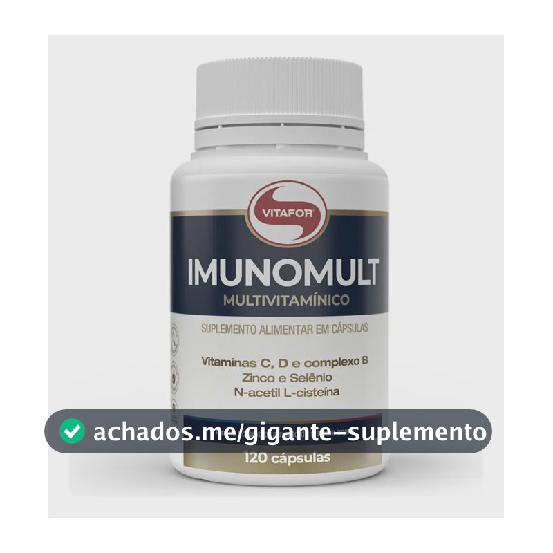 Suplemento Multivitamínico Imunomult 120 Cápsulas Vitafor Sem Sabor