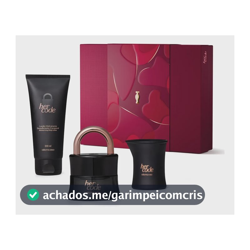 O Boticário Her Code Kit Presente (3 Itens)