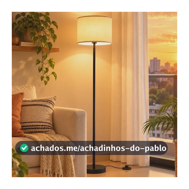 Luminária De Chão Moderna Articulada 3 Tons Led Bivolt Luxo Cáqui
