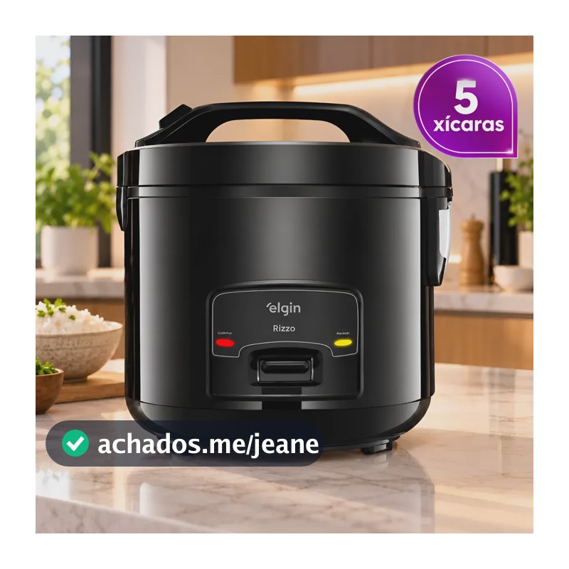 Panela De Arroz 5 Xícaras Panela Elétrica Elgin Rizzo 1 Litr Preto 127v 60hz
