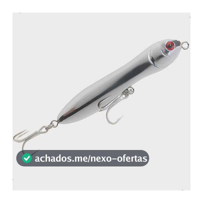 Isca Artificial Zig Zarinha Zara 90 Nelson Nakamura Cor 301 Cromada Bala de Prata