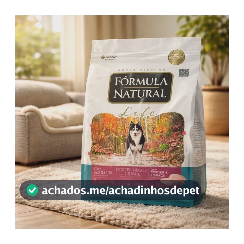 Fórmula Natural Life Cães Adultos Portes Médio E Grande Frango E Linhaça 15 kg
