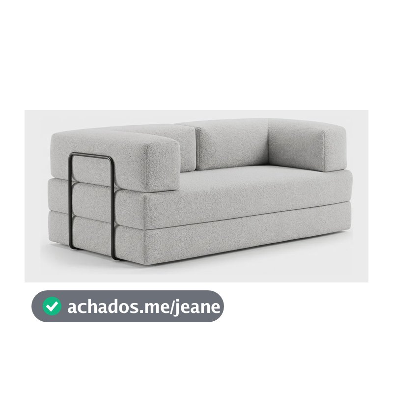 Sofá Cama 2 Em 1 Colchão Casal Retrátil 3 Lugares Despumalar Cinza Boucle