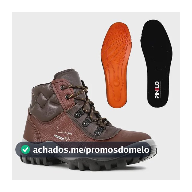 Botina Bota Masculina Segurança Miura Cafe Com Palmilha Pu