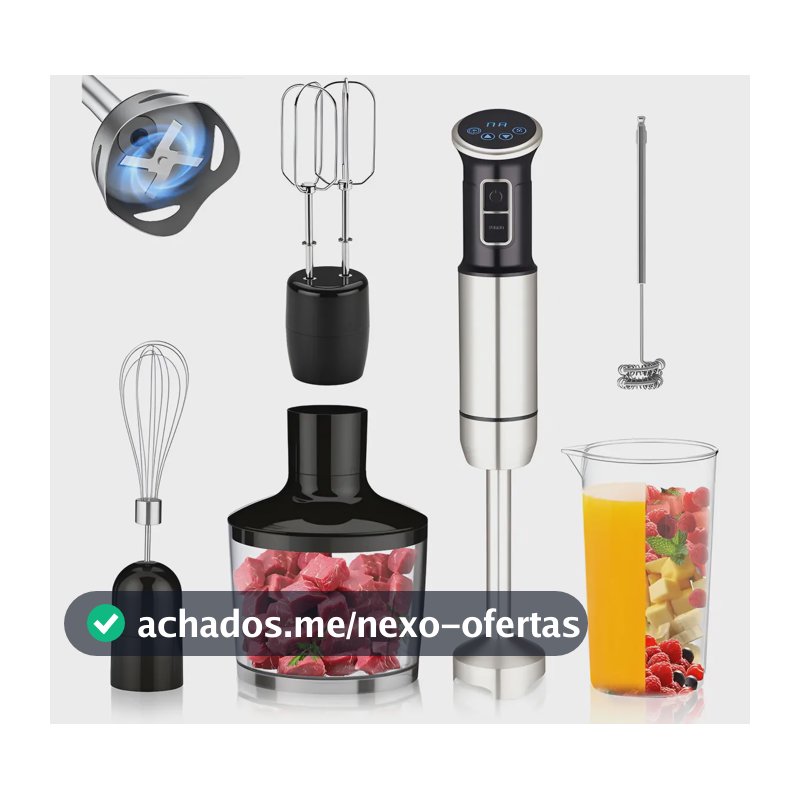 Mixer Turbo Inox Triturador de 1000W com 8 Velocidades e Display Digital