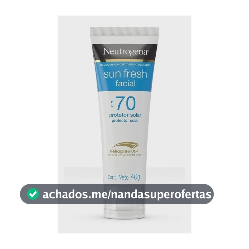 Protetor Solar Facial Neutrogena Sun Fresh FPS 70, 40g