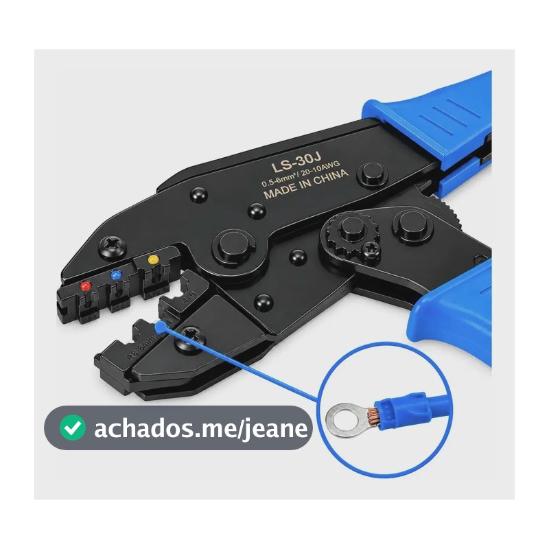 Alicate Crimpar Prensar Terminal Pré-isolado 0,5  6,0mm²