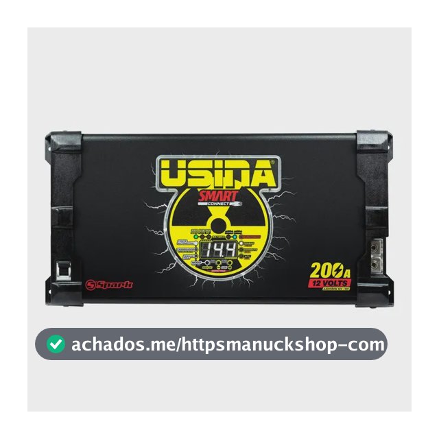 Fonte Automotiva Spark Usina 200A 12V Bivolt Smart Cooler Preto
