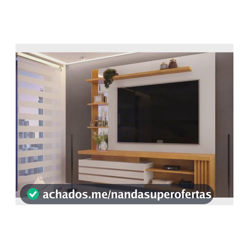 Home P/ Tv Até 55 Pol Marin C/ 1 Porta E Torre Ripada 160x15 Bali/cedro