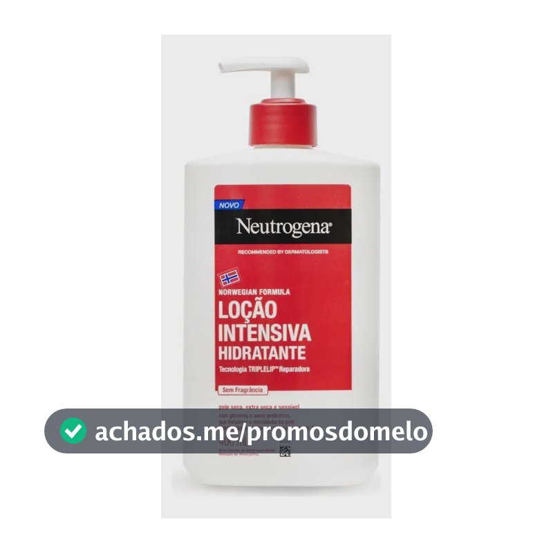 Hidratante Corporal Intensivo Neutrogena Norwegian sem fragrância, 400mL