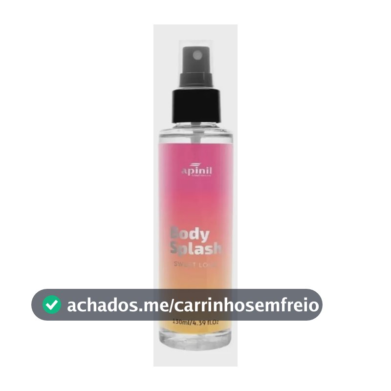 Body Splash 130ml Virginia Fragrância Sweet Love Perfume Colônia Wepink Body Splash