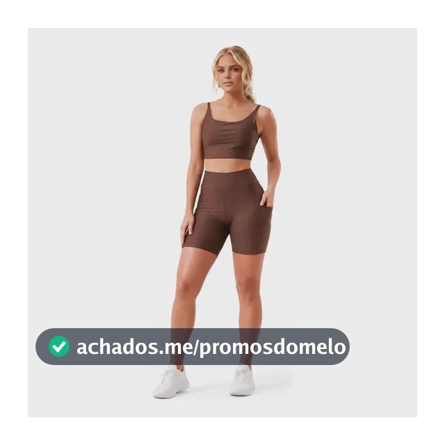 Conjunto Short Bolso E Top Alça Zero Transparência Fitness