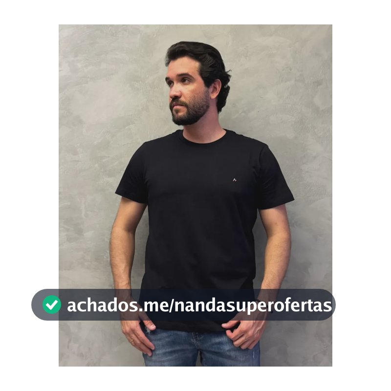 Camiseta Aramis Masculino Básica Preta Casual