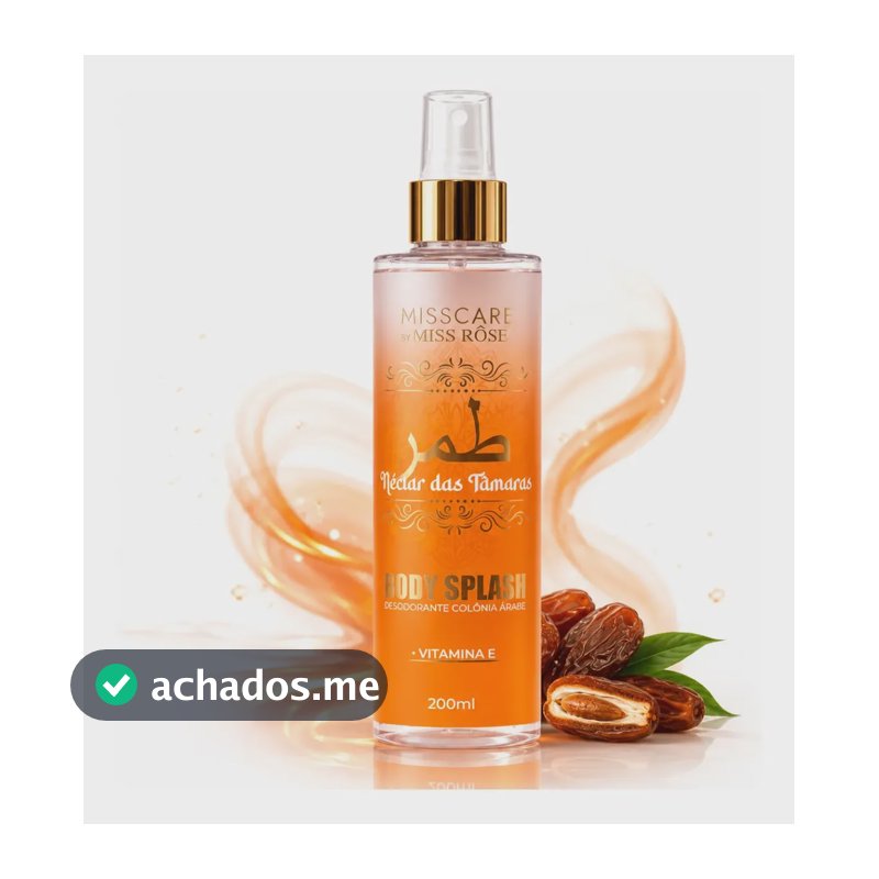 Body Splash Colônia Árabe Feminino Néctar Das Tâmaras 200ml