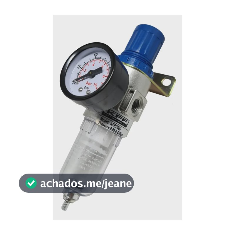 Filtro Regulador Ar Compressor 1/4 C/ Manômetro E Suporte